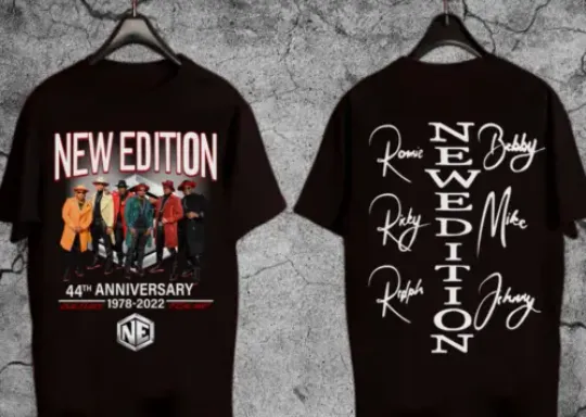 New Edition The Culture Tour T-Shirt, New Edition Tour Double Sides