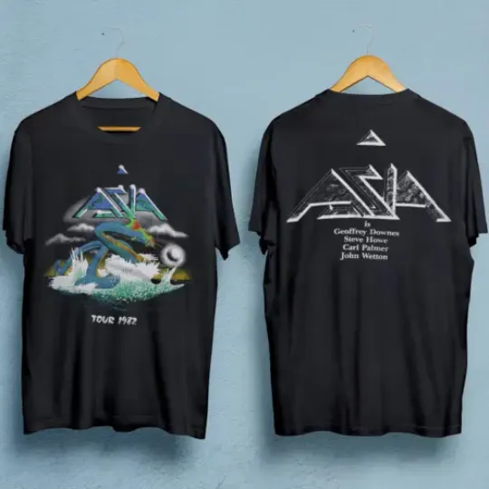 ASIA band Tour Men T-shirt Double-sided Black Unisex All sizes JJ1826