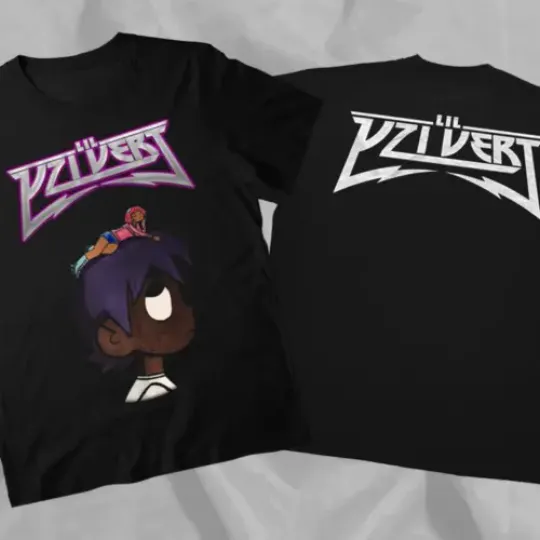 Lil Uzi Vert Retro 2019 Style Black Double Sided T-Shirt