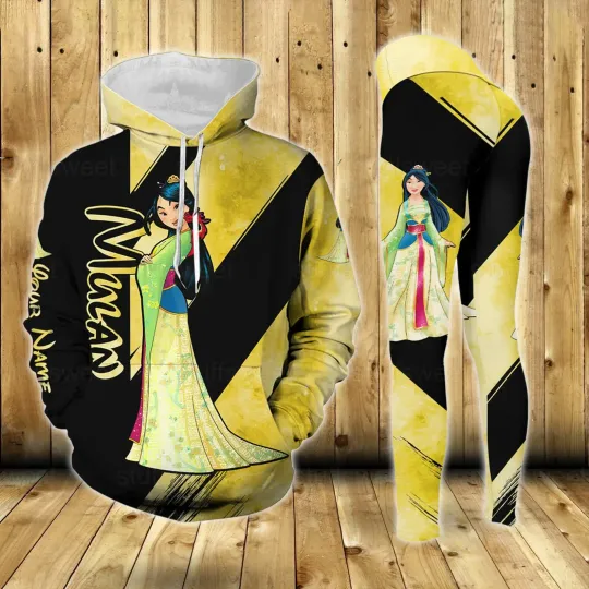 Disney Princess Mulan Women's Hoodie Yoga Pants Set