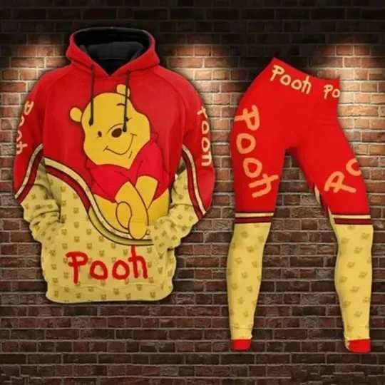 Disney Winnie The Pooh 3D Women's Hoodie and Leggings Set