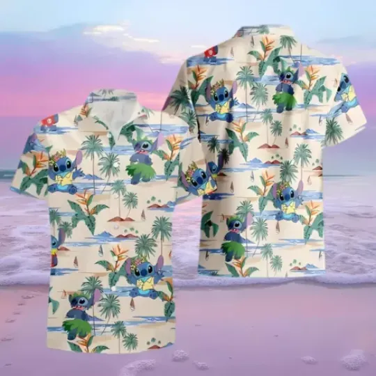 Disney Stitch 3D Printed Hawaiian Shirt