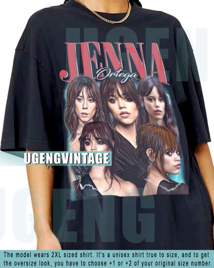JENNA ORTEGA Vintage Shirt, Actress Jenna Ortega Merch Gift