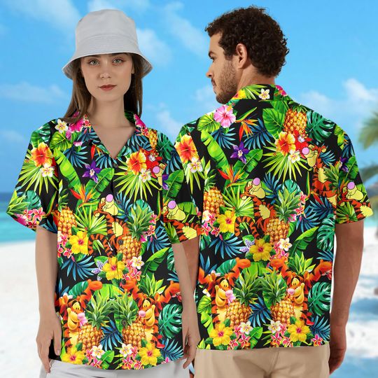 Tiger Summer Beach Trip Family Hawaiian Shirt, Jungle Summer Vacation Group Matching T Shirt, Birthday Gift For Family