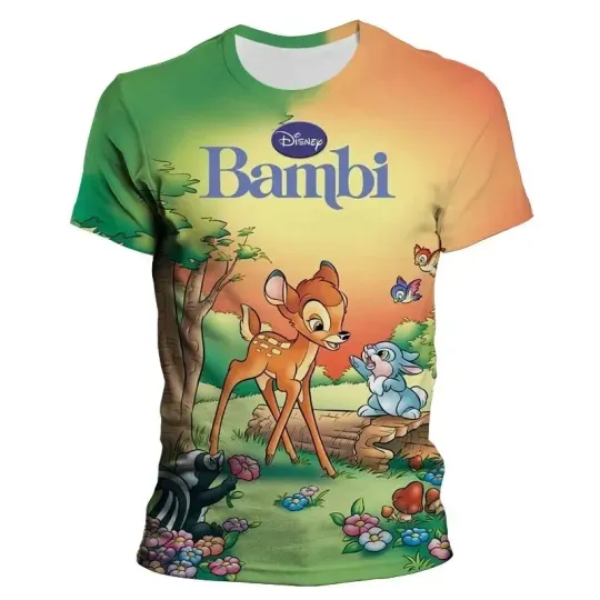 Disney Classic Cartoon Movie Bambi 3D T-shirt