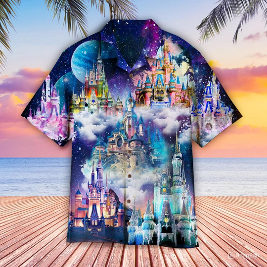 Disney Magical Castle 50th Anniversary Hawaiian Shirt