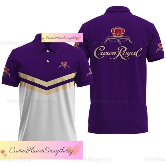 Crown Royal Polo Shirt, Men's Polo Shirt, Gift For Men, Dad Gift