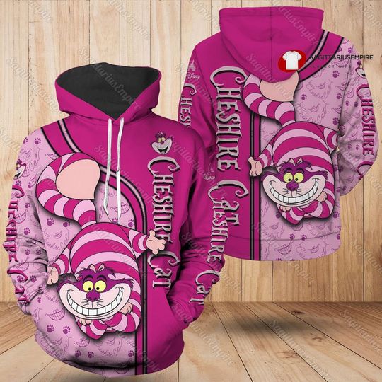 Cheshire Cat Hoodie, Cheshire Cat Zip Hoodie, Cheshire Cat Shirt, Alice In Wonderland Hoodie