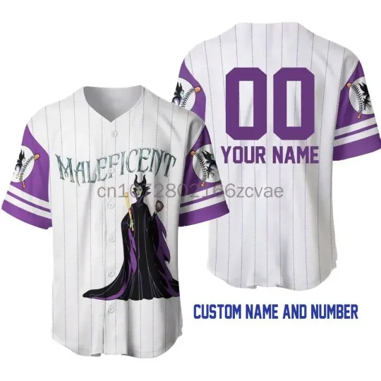 Disney Villain Maleficent Baseball Jersey Custom Name
