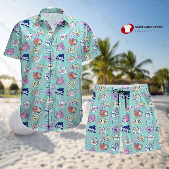 Adventure Time Button Shirt And Shorts, Adventure Time Shirt