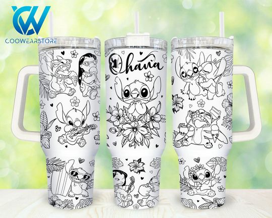 Stitch 40oz Tumbler, Disney Tumbler, Graduation Gift