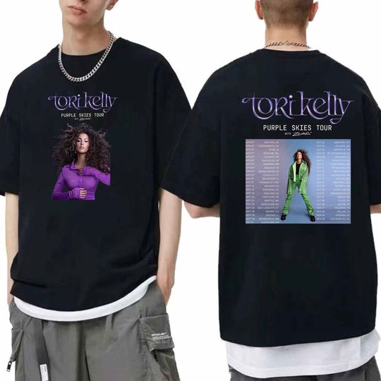 Tori Kelly Purple Skies Tour 2024 Double Sided Shirt
