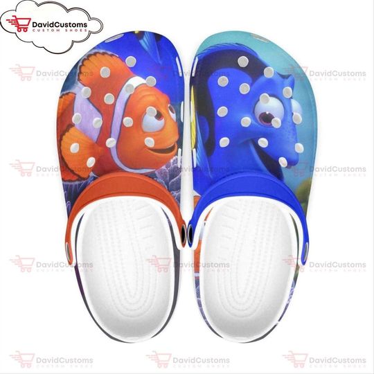 Finding Nemo Clogs, Finding Dory Looks Like  Shoes, Women And Kids, Personalized Your Name Clogs