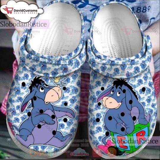 Eeyore Winnie The Pooh Edition Slipper Custom Clogs Shoes, Personalized Your Name Clogs