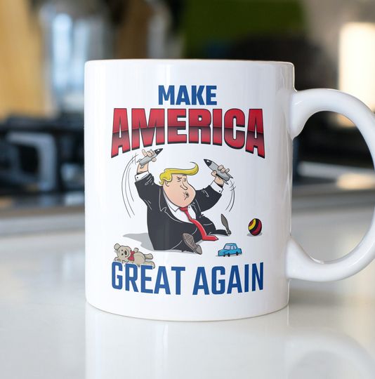 Funny Donald Trump Mug, Make America Great Again Coffee Cup, President Tea Cup, Politician Joke Mug, Election Gift, Republican Parody