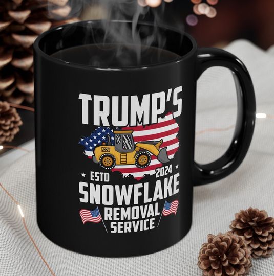 Trump mug, Donald Trump coffee cup, Maga, Trump's snowflake removal service 2024