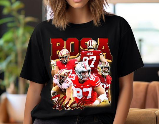 Nick Bosa, Football Shirt, Super Sunday, Vintage Bootleg Tee