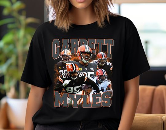 Myles Garrett, Football Tshirt, Football Graphic Tees, Football Bootleg Shirt