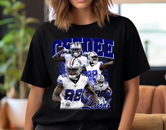 Ceedee Lamb T-shirt, Ceedee Lamb Football Bootleg Shirt, 90s Vingtage Bootleg Tee