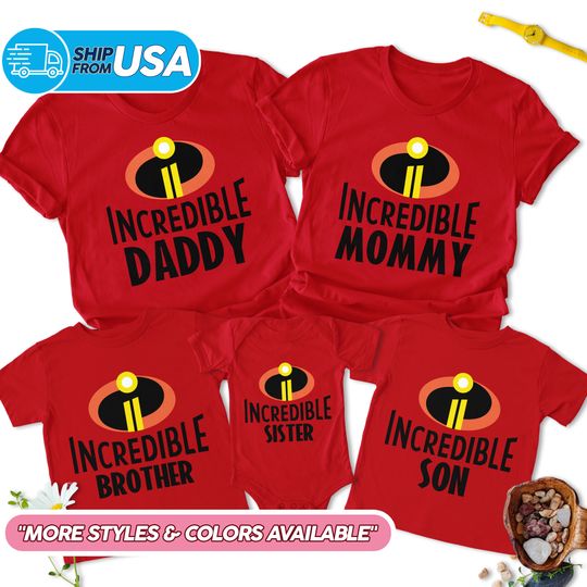 Personalized Family Red Shirt, Custom Halloween Family Mom Dad and family Shirts, Halloween Custome, Super Family Matching Tee