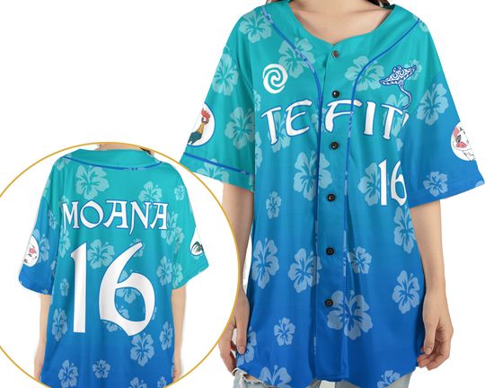 Moana Te Fiti Pua Hei Hei Baseball Jersey Shirt, Moana  Baseball Sport Outfits