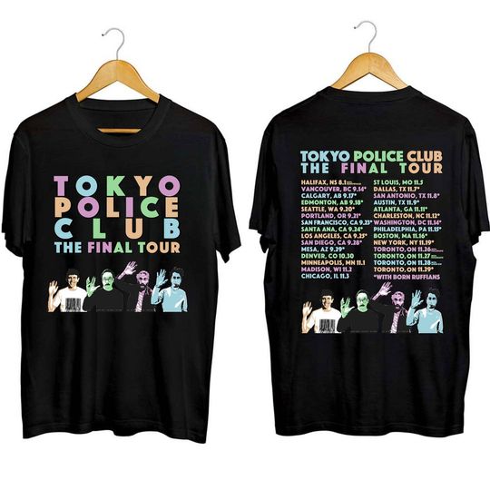 Tokyo Police Club - Final Tour 2024 Tour Double Sided Shirt