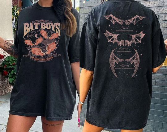 The Bat Boys Acotar Shirt, Acotar Bat Boys Shirt, The Night Court Illyrians Double Sided T-Shirt