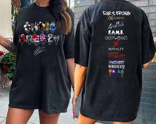 Chris Brown Shirt, Brown T-Shirt,Chris Brown 11:11 Tour Shirt,  Chris Brown Concert Double Sided T-Shirt