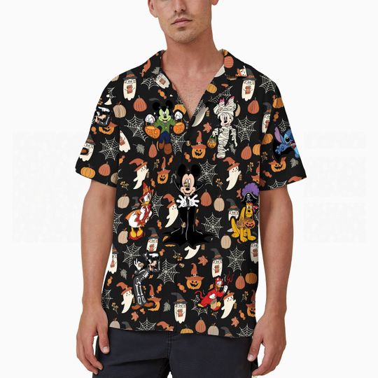 Disney Creepy Cute Pumpkin Halloween Hawaiian Shirt