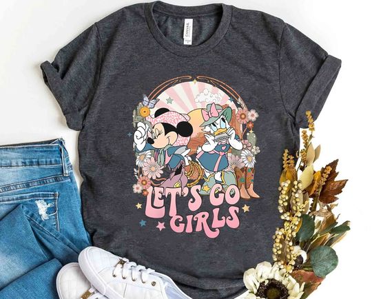 Vintage Minnie Daisy Cowgirls Shirt, Disney Besties T-shirt, Long Live Cowgirls Wdw Tee