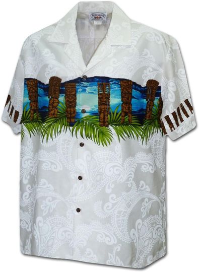 Pacific Legend Hawaiian Tiki Men's Aloha Shirt