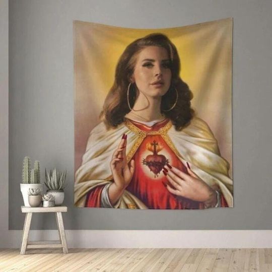 Funny Lana Del Rey Tapestry, Jesus Christ Our Savior Tapestries For Bedroom Living Room Party Home Dorm Decor, Meme Tapestry Gift