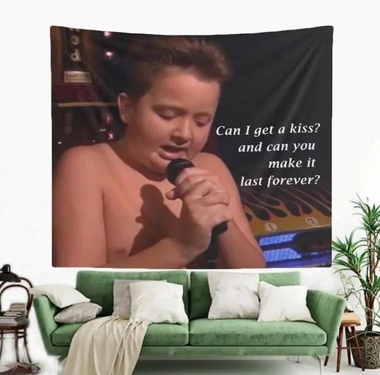 Gibby Singing Meme Tapestries Wall Hanging Funny Tapestry, Flag Living Room Bedroom Dorm Decor