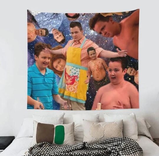 Funny Tapestry Cooking Gibby Tapestries Wall Hanging Collage Meme Tapestry Wall Flag Living Room Bedroom College Dorm Decor