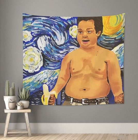 Banana Gibby Starry Night Tapestry Wall Hanging Polyester Tapestries ICarly Art Throw Rug Blanket Room Home Decor Wall Cloth