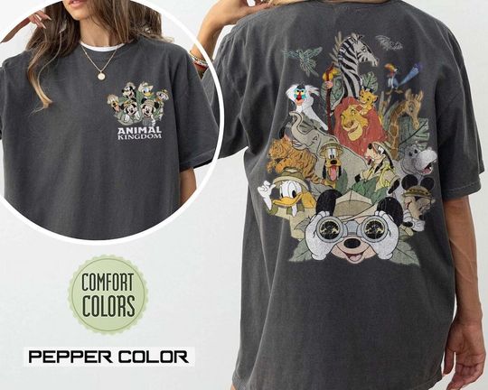 Two-sided Disney Animal Kingdom Shirt, Mickey Safari Shirt, Safari Trip Shirt, Lion King Shirt