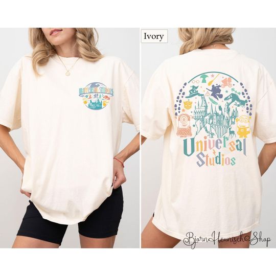 Universal Studios Two-Sided Shirt, Universal Studios Family Comfort Color Shirt, Universal Florida, Universal Studios