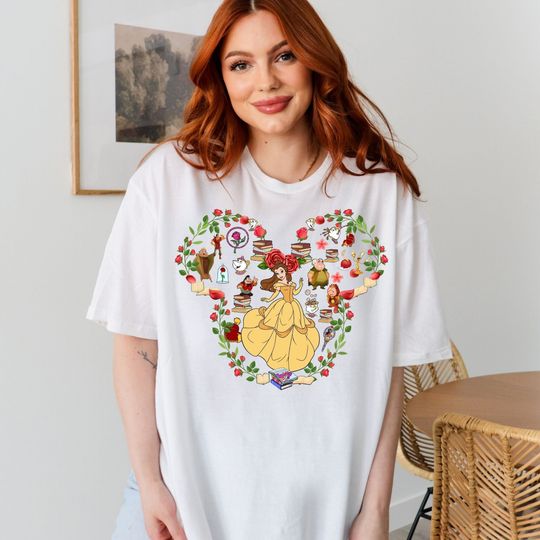 Beauty and the Beast Disney Shirt, Disney Belle Shirt