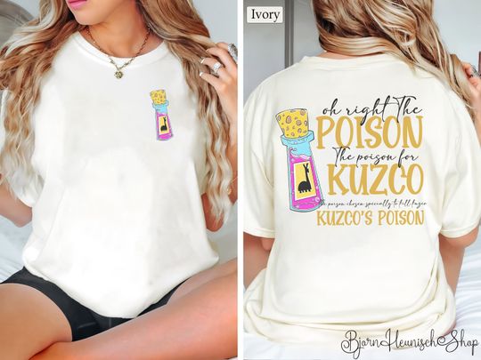 Vintage Kuzco's Poison Two-Sided Shirt, Oh Right the Poison Shirt, Emperors New Groove