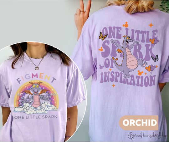 Retro Disney Figment Shirt, Figment  Shirt, One Little Spark Of Inspiration Shirt, Shirt, Epcot Figment Shirt, Disney Shirt