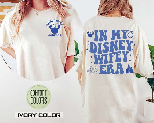 Custom In My Wifey and Hubby Era Shirt, Just Married Shirt, Disney Honeymoon Shirt, Disney Anniversary Shirt, In My Disney Era Shirt