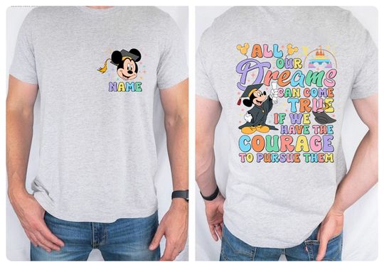 Personalized Disneyland Graduate Double Sided T-shirt