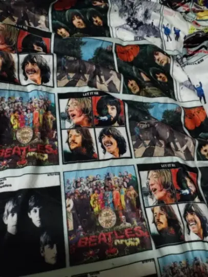 Beatles Sherpa Throw 60Inch By 50 Blanket