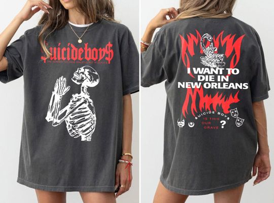 Vintage Suicide boys Tour Shirt, I Want To Die In New Orleans Shirt, Suicideboys HipHop Double Sided T-Shirt