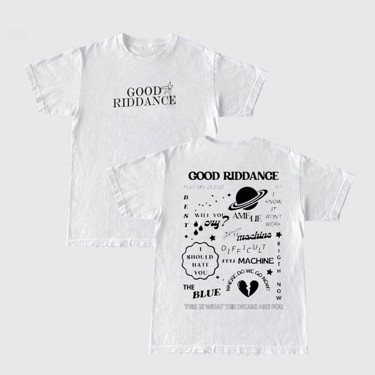 Gracie Abrams Merch Aesthetic Retro The Good Riddance Tour 2023 Merch Double Sided T-Shirt