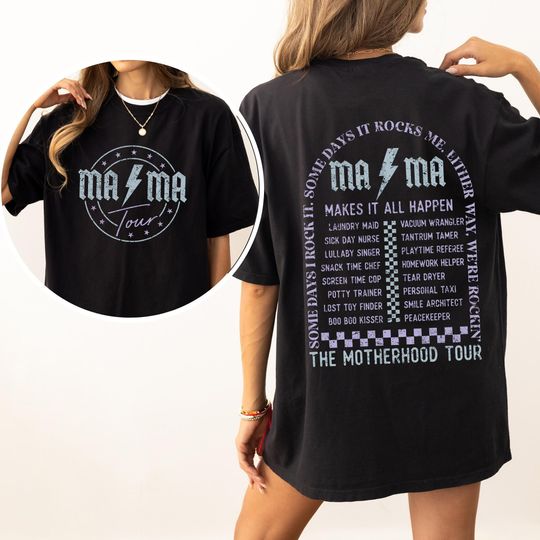 Mama Rock Tour, Motherhood, Mother's Day, Mama, Comfort Colors Band TShirt, Old School Band T-shirt, Retro Music Shirt, Rock Band Tee