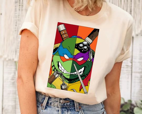 Teenage Mutant Ninja Turtles Paneled Faces Custom Shirt, Ninja Turtles Shirt