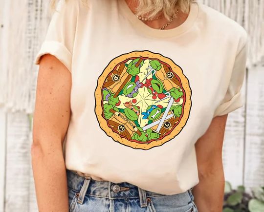 Ninja Turtles Pizza Shirt, Ninja Turtles Leonardo Tee, Teenage Mutant Ninja Turtles Shirt