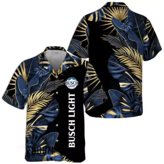 Light Beer Tropical Palm Hawaiian Shirt