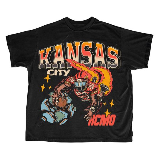 Kansas City Football T Shirt | Kansas City Graphic Bootleg